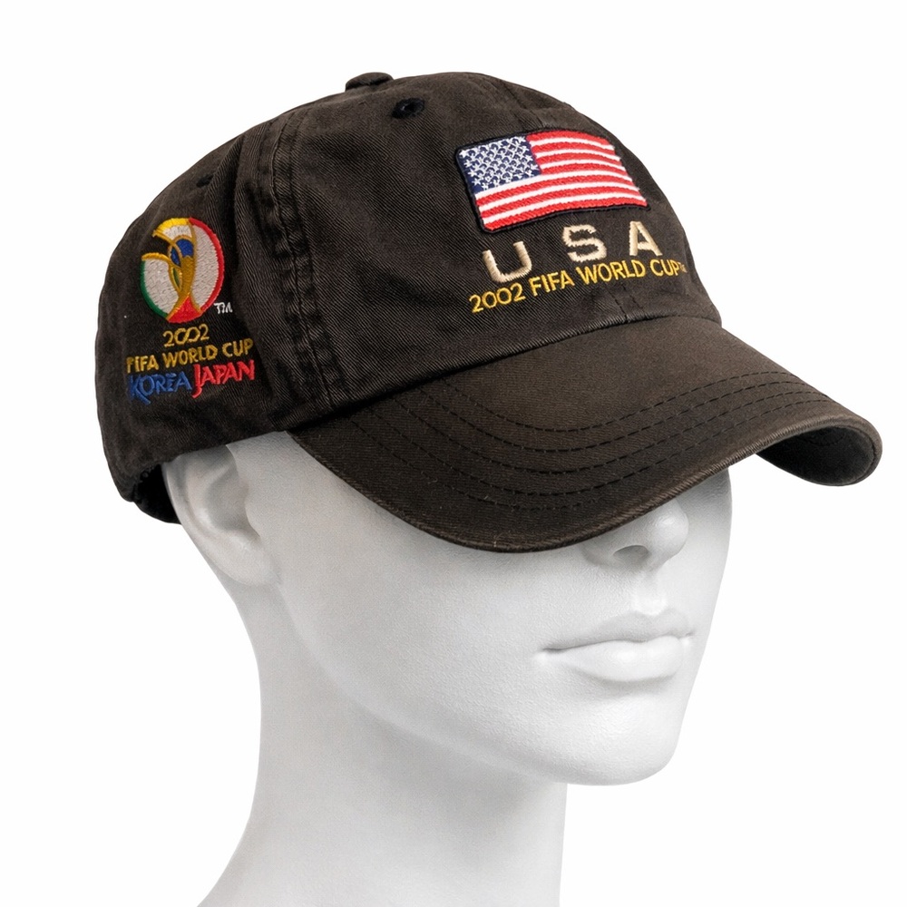 Vintage 2002 FIFA World Cup USA CapEmbroidered Cotton Soccer Heritage Y2K Sports